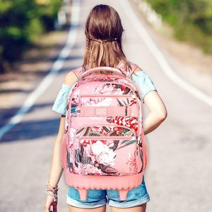 Tùy chỉnh thăng hoa in ấn cán Ba lô cho cô gái phụ nữ 19 inch người lớn Túi lăn với bánh xe - Product Image 6