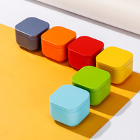 Boîte en métal carrée vide de 2 oz avec couvercle, personnalisable avec logo, pour la fabrication de bougies – Vente en gros