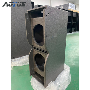 Portable outdoor waterproof polyurea high end wooden empty sound box <b>speaker</b> enclosure for dual 8" drivers - Product Image 2