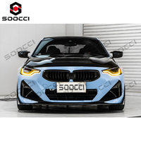 TAKD Kit carrosserie de mise à niveau en fibre de carbone sèche pour séparateur de pare-chocs avant et lèvre de pare-chocs avant pour BMW G42 M240i 2023-2025