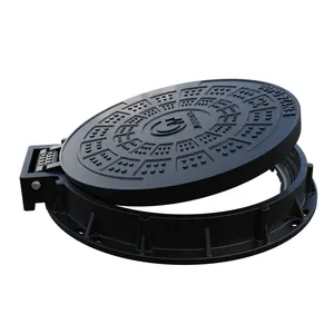 Anti-theft manhole covers with frame D400 180 degree hinge sanitary manhole cover