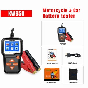 Nuevo Probador de Baterías para Autos, Motocicletas y Scooters KONNWEI KW650 6V-16V con Pinzas de Cocodrilo de Cobre Puro y Pantalla LCD a Color de 2.4 Pulgadas - Product Image 6