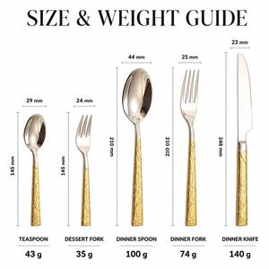 New Retro Embossed Stone Pattern Stainless Steel Silverware <b>Knife</b> Fork Spoon Set Wedding Cutlery Dishwasher <b>Safe</b> for Restaurant - Product Image 2