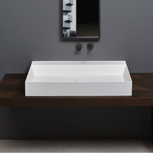 Per Antonio Lupi Gesto lavello ovale Design moderno Matte pietra artificiale per cucina bagno Hotel bagno uso domestico - Product Image 1