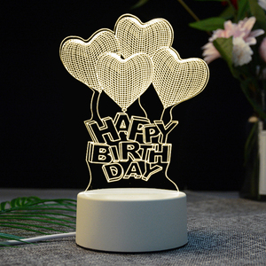 Factory 3D Acrylic Lamp Illusion Night Lamp Table Desk Base USB Smart Night <b>Light</b> Night <b>Light</b> <b>Plug</b> <b>In</b> Acrylic Night <b>Light</b> Logo - Product Image 6