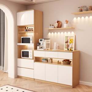 High-End Solid Wood Modern <b>Sideboard</b> & Wine Cabinet Combo for Home Bar <b>Kitchen</b> Dining/Living Spaces - Product Image 4