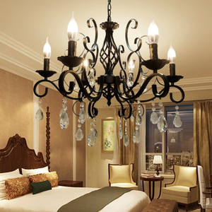 Candelabro de cristal para salón de estar, luces de techo de decoración para SALÓN DE BODA, lámpara colgante de vela - Product Image 3