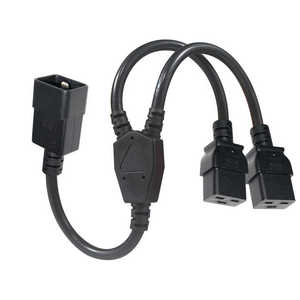 Câble séparateur de Type Y mâle Iec femelle alimentation 2 connecteurs voie C20 à 2 * C19 prise Y-rallonge - Product Image 3