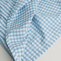 Ensembles de vêtements pour filles, robe décontractée en coton et lin, motif à carreaux bleus, col carré, sans manches, taille basse, coupe trapèze, vente en gros