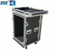 Rack portable étanche 2 portes 2 niveaux en contreplaqué 4U~26U avec roulettes pour équipement audio DJ, karaoké et scène