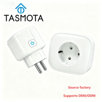 Enchufe Inteligente con Monitor de Energía, Wi-Fi, Material ABS, Pre-Flasheado con Tasmota, 10A/16A, Enchufe Europeo, Control Remoto, Directo de Fábrica, OEM/ODM