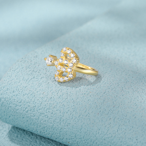 Anillo de Nariz con Corona de Diseño Cz de CANNER para Mujer, Sin Perforación, Ajustable, en Forma de U, Anillo de Nariz con Corona de Reina, Joyería - Product Image 3