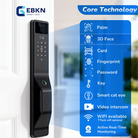 Serrure de porte intelligente sans clé avec caméra, reconnaissance faciale 3D, empreintes digitales, biométrique, WiFi Tuya, pour portes en bois