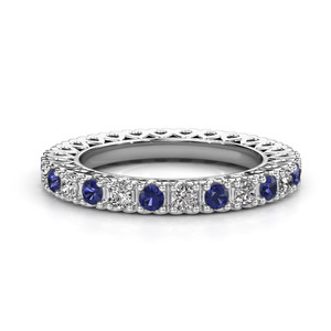 Elegante anello floreale cavo per donna, design con pietre bianche e blu intarsiate, gioielli di moda vintage - Product Image 3
