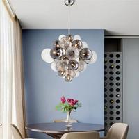 Lustre LED Dimmable de Luxe Blanc 110V/220V G9, Ampoules en Verre en Forme de Haricot Magique, Design Italien, Ra90, 29/47/65, avec Boules en Caoutchouc, Garantie 3 Ans