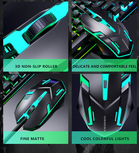 Bộ bàn phím và chuột chơi game có đèn nền D320 cho nhân vật trong suốt trò chơi ánh sáng bàn phím và chuột có dây <span class=keywords><strong>USB</strong></span> - Product Image 4