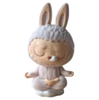 100% Original Authentique POPMART LABUBU Lazy Yoga Blind Box Ornement de Bureau Décoration Tendance Boîtes Mystères