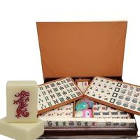 Mahjong américain de style occidental en mélamine, tuiles de 30 mm, règle en U incluse, 166 pièces, jeu de société en anglais