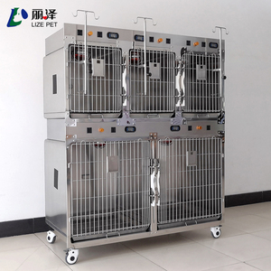 Lámpara calentada de acero inoxidable LIZE, jaula <span class=keywords><strong>veterinaria</strong></span> a la venta, casa transpirable para mascotas, Jaula de madera para conejos, jaulas para animales pequeños, 1 Uds. - Product Image 3