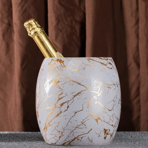 Tamburo in vita Hotel di lusso doratura oro bianco <span class=keywords><strong>nero</strong></span> 3,6l ispessimento 201 <span class=keywords><strong>secchiello</strong></span> per ghiaccio in acciaio inox per Champagne vino rosso - Product Image 6