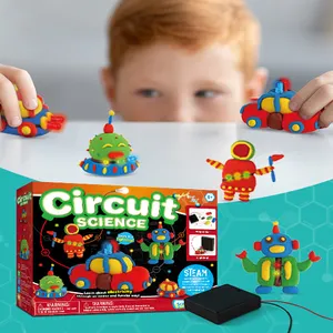 2023 criança eco amigável segurança fazer o seu próprio circuito ciência argila brinquedo brinquedos educativos para crianças eletrônica