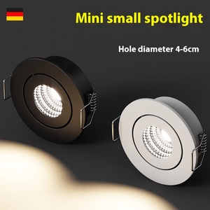 Đèn <span class=keywords><strong>LED</strong></span> âm trần nhôm lỗ nhỏ 3W tròn đen trắng chiếu sáng trong nhà 40MM-45MM có thể điều chỉnh hướng chiếu - Product Image 6