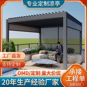 Pérgola de Aluminio con Revestimiento Eléctrico Hesswei, Terraza Inteligente con Techo Corredizo, Gazebo - Product Image 4