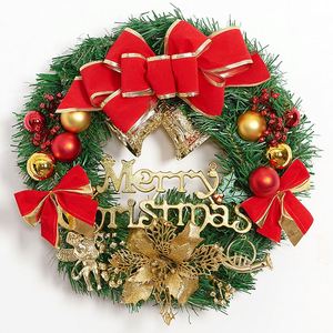 Direct Sales New Product 30CM Christmas Wreath <b>Ornament</b> Rattan and Wooden Scene Layout with Light for Outdoor Decoration - Product Image 3