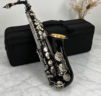 Performance Black Alto Saxophone E Flat Key Woodwind Instrument