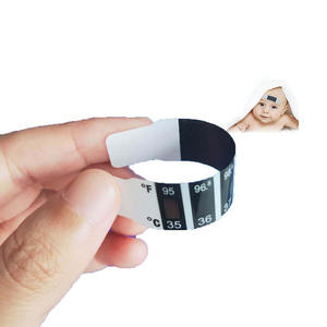Cổ Phiếu Hoặc OEM Dễ Dàng Sử Dụng Trán Sốt Tinh Thể Lỏng Nhiệt Kế Dải Hộ Gia Đình Trẻ Em Quy Mô Nhiệt Kế - Product Image 1