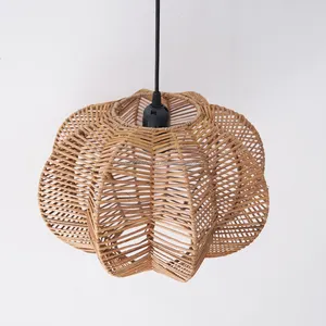 High quality vintage design natural lampshade made by woven rattan for home decoration made in Vietnam eco-friendly