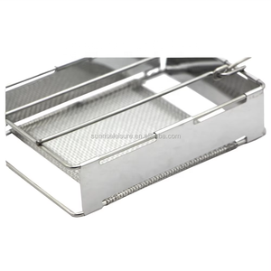 Tostadora plegable de acero inoxidable 57372 #, estufa <span class=keywords><strong>para</strong></span> acampar al aire libre, bandeja <span class=keywords><strong>para</strong></span> tostadas de pan - Product Image 3