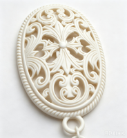 Broche tortue ajourée en filigrane d'acier inoxydable avec boucle de suspension, attache de robe médiévale viking, accessoire de bijouterie