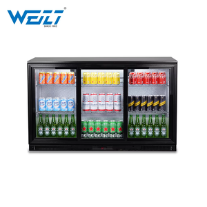 <span class=keywords><strong>Frigorifero</strong></span> per Birra Personalizzato da 338L con <span class=keywords><strong>Doppia</strong></span> <span class=keywords><strong>Porta</strong></span> in Vetro, Refrigeratore Commerciale da Banco con Raffreddamento a Compressore - Product Image 1