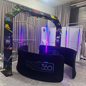 Overhead 360 Photo Booth WhiteIntelligent Operation Video Boothrgb Led Ring Lights - Product Image 4