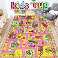 Tapis de jeu éducatif pour enfants, non toxique, tapis de jeu pour enfants avec route urbaine, antidérapant, tapis d'apprentissage pour tout-petits, pour chambre à coucher, crèche