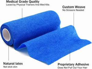 לוגו מותאם אישית ידידותית לסביבה דביק קלטת ספורט נקע עזרה ראשונה כחול וטרינר לעטוף תחבושת עבור סוסים - Product Image 3