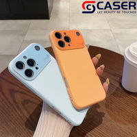 Coque en silicone grand format, ultra-douce, avec fenêtre, pour iPhone 12-17 Series, protection intégrale avec film en verre pour objectif, parfumée