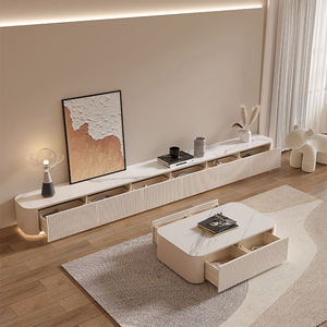 Mobile TV Moderno Bianco di Alta Qualità Fornitura Diretta dalla Fabbrica per Hotel Casa Soggiorno Armadio TV Personalizzabile - Product Image 2