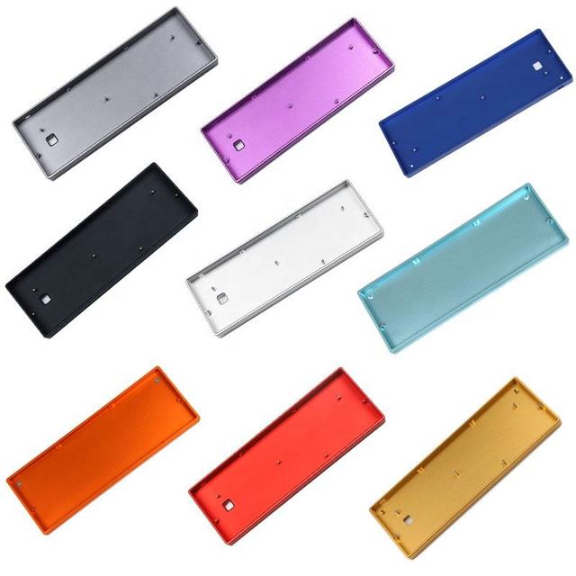 BOCP Custom DIY 60% Mechanical Aluminum Keyboard for Case Anodized Stainless Steel Material for CNC Machining Drilling Wire EDM