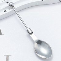 Ensemble de couverts vintage en acier inoxydable plaqué argent, couteau à beurre, cuillère à café, ouvre-bouteille, couverts occidentaux pour le thé de l'après-midi