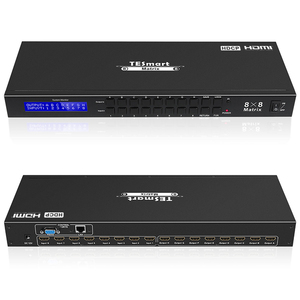 Commutateur matriciel TESmart 8x8 (8 entrées, 8 sorties) 4K 30Hz AV sur IP avec prise en charge de la gestion intelligente EDID pour la surveillance des salles de contrôle - Product Image 1