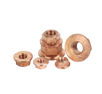 Écrous d'échappement en acier au carbone plaqué cuivre DIN 6927 M8 X 1.25, écrous hexagonaux pour collecteur d'échappement, écrous autobloquants plaqués cuivre