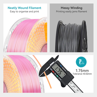 Filament d'imprimante 3D PLA Soie Bicolore à Changement Graduel 1,75 mm 205-230 Facile à imprimer 100% Ventilateur de refroidissement
