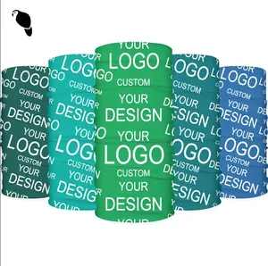 LEO Solid Color Wholesale Custom Bandana Durag Multifunction Bandana Headwear Neck Gaiter Bandana Buffs With Logo