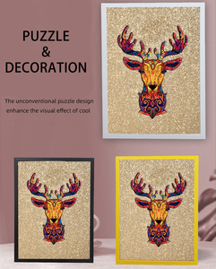 A4 Kích Thước Hot Bán Dành Cho Người Lớn Nam Châm Độc Đáo Hình Động Vật Bằng Gỗ Trò Chơi Ghép Hình Câu Đố Với Khung Cho Người Lớn Trẻ Em - Product Image 4
