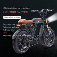Vélo électrique Sworks Road E-Mountain 48V 750W 21 vitesses, pneus larges, cadre en alliage d'aluminium 20 pouces, moteur à moyeu arrière, batterie au lithium