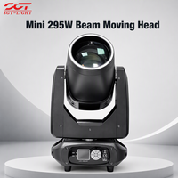 Mini projecteur à tête mobile 295W, angle de 2,1-3,2 degrés, ouverture de 128 mm, 24 canaux DMX512, double prisme, effet de brouillard, AC110-240V pour scène