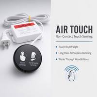 Interrupteur à capteur tactile intelligent 170~240V avec portée de détection de 1-5 cm et commande par geste de la main pour armoires et surfaces en verre