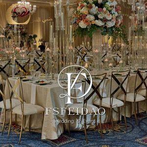 Gold Mesh Back <b>Stackable</b> Modern <b>Dining</b> Luxury Throne <b>Chairs</b> with Stainless Steel Frame for Home Furniture Events Wedding Party - Product Image 6